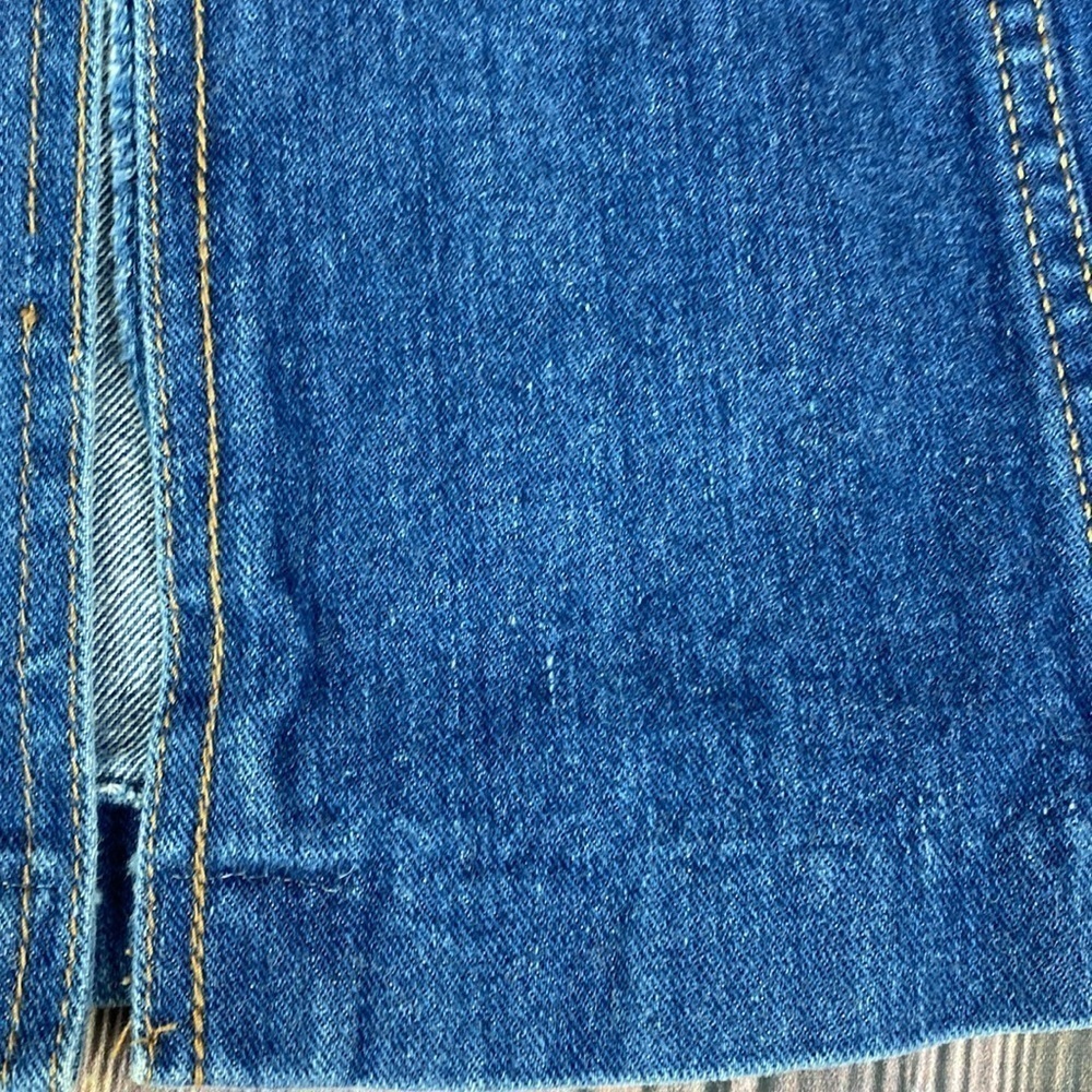 Vintage Bay Britches Blue Denim Skirt With Front Slit- Vintage Sz 9/10 Waist 14โ - Picture 12 of 13